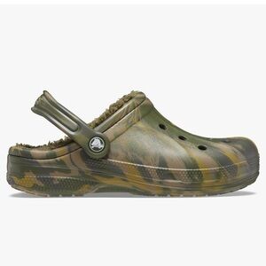 NWT Women’s Size 6 (Euro Sz 36-37) Crocs Ralen Lined Marble Clog In Army Green